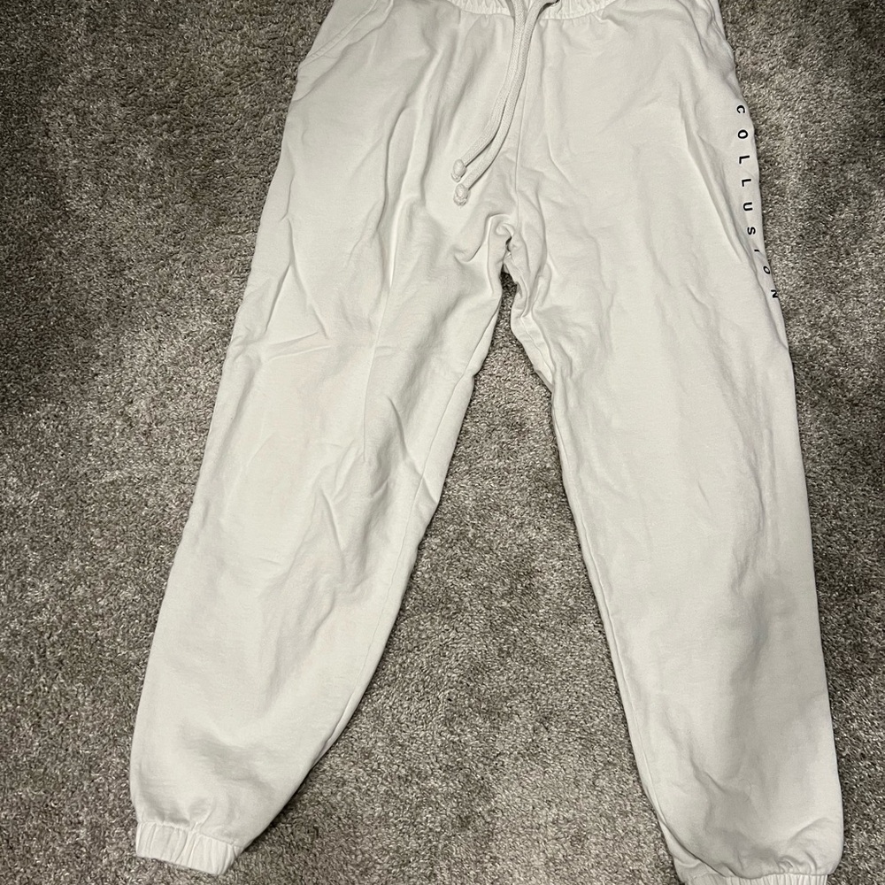 Collusion white sweatpants